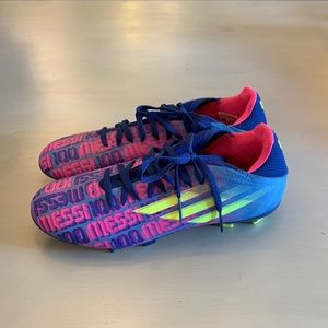 Adidas Soccer Cleats.  Women’s size 8.  Messi.3, pink and purple